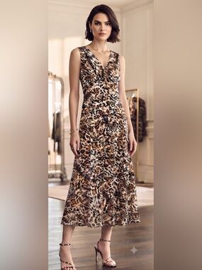 Rachel Zoe Animal Print Sleeveless Dress